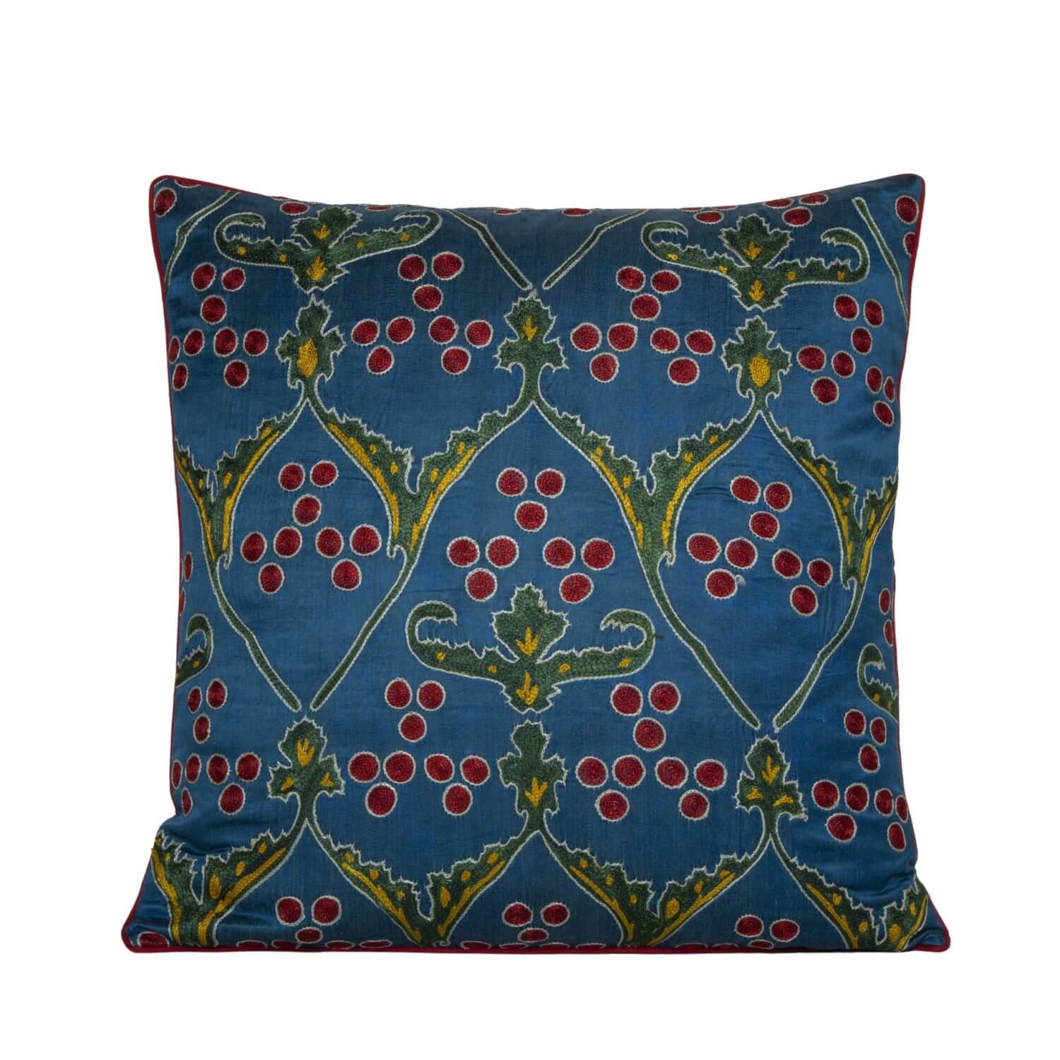 LARGE SUZANI BLUE/GREEN CUSHION