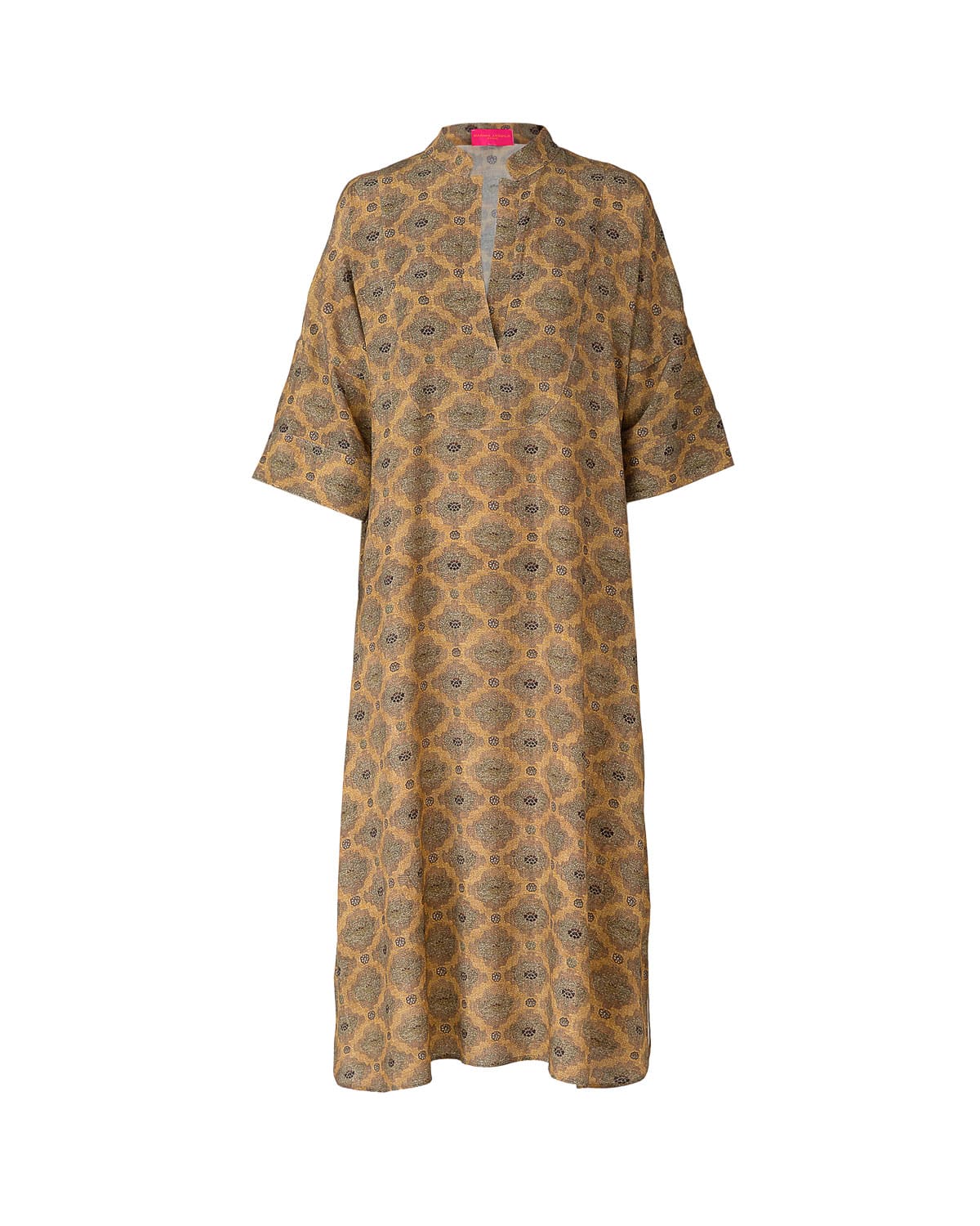 IDARICA MUGHAL PLASTRON KAFTAN KAKI AND GOLD