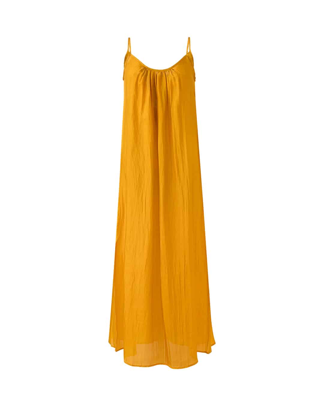 SUN SLIP SILK DRESS GOLD PLAIN