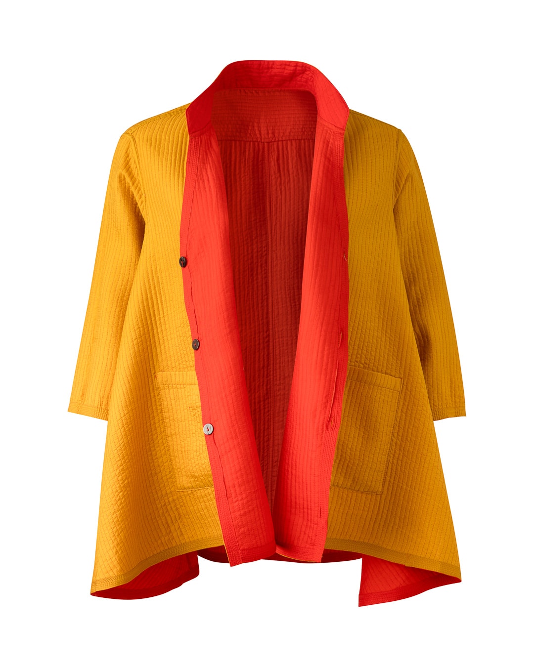 JOLIE JACKET SILK REVERSIBLE CORAL GOLD