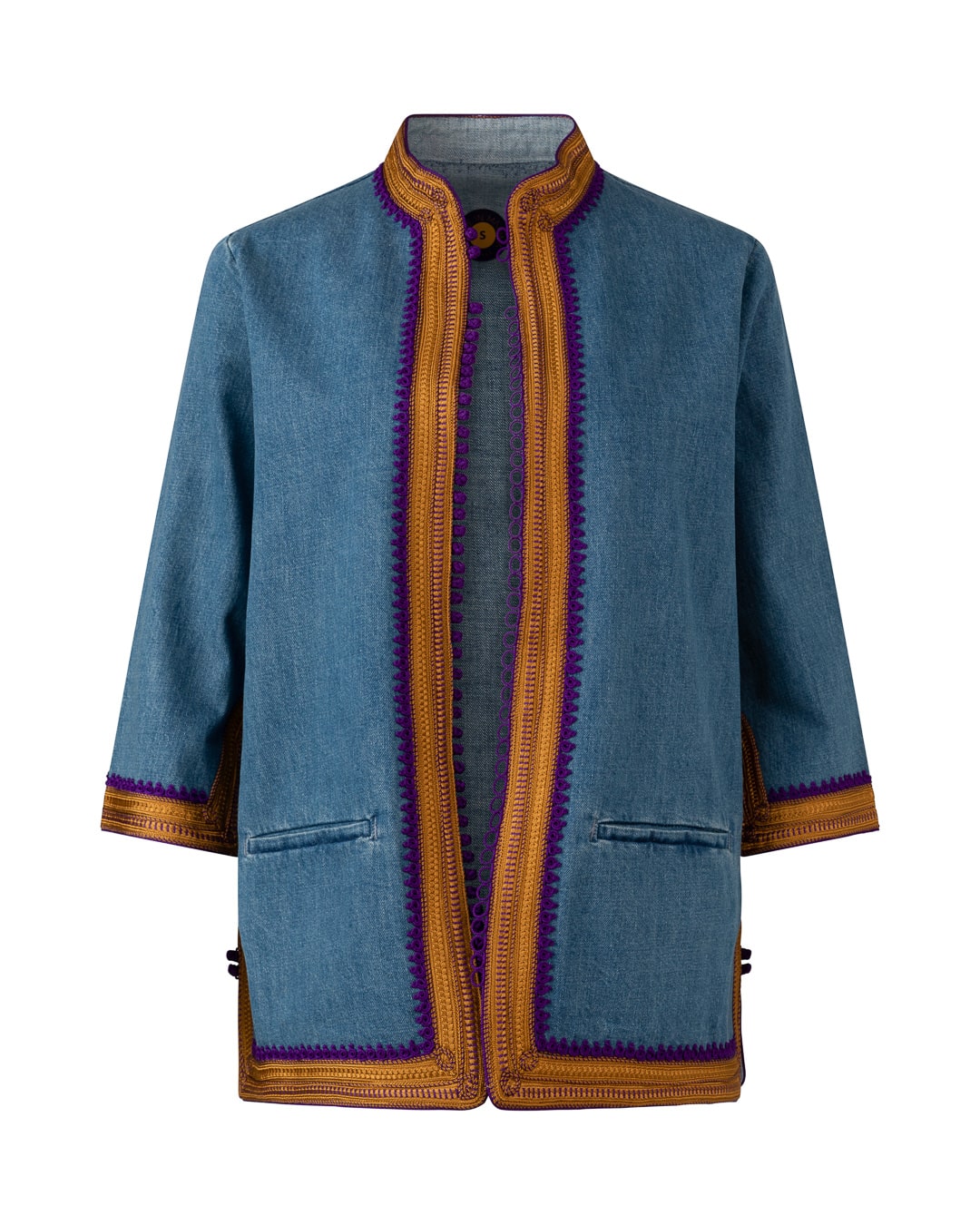 MARRAKESH DENIM JACKET GOLD PURPLE