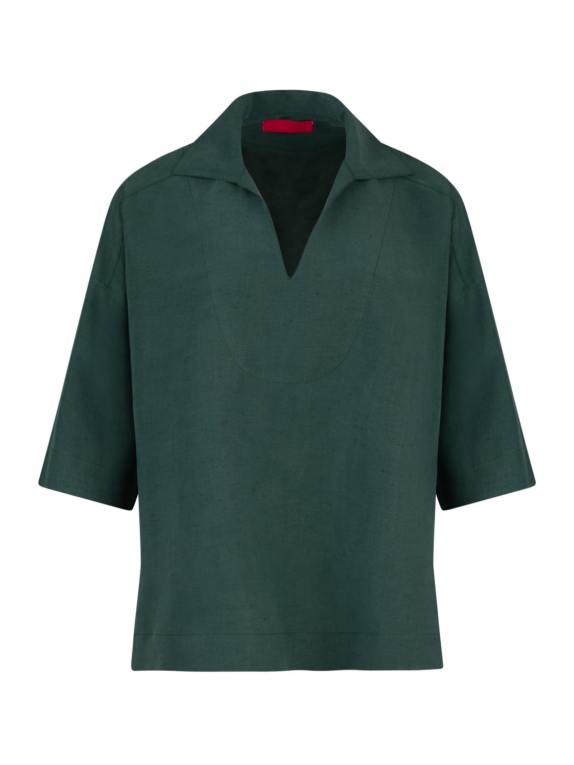 BARBARA LINEN SILK SHIRT GREEN