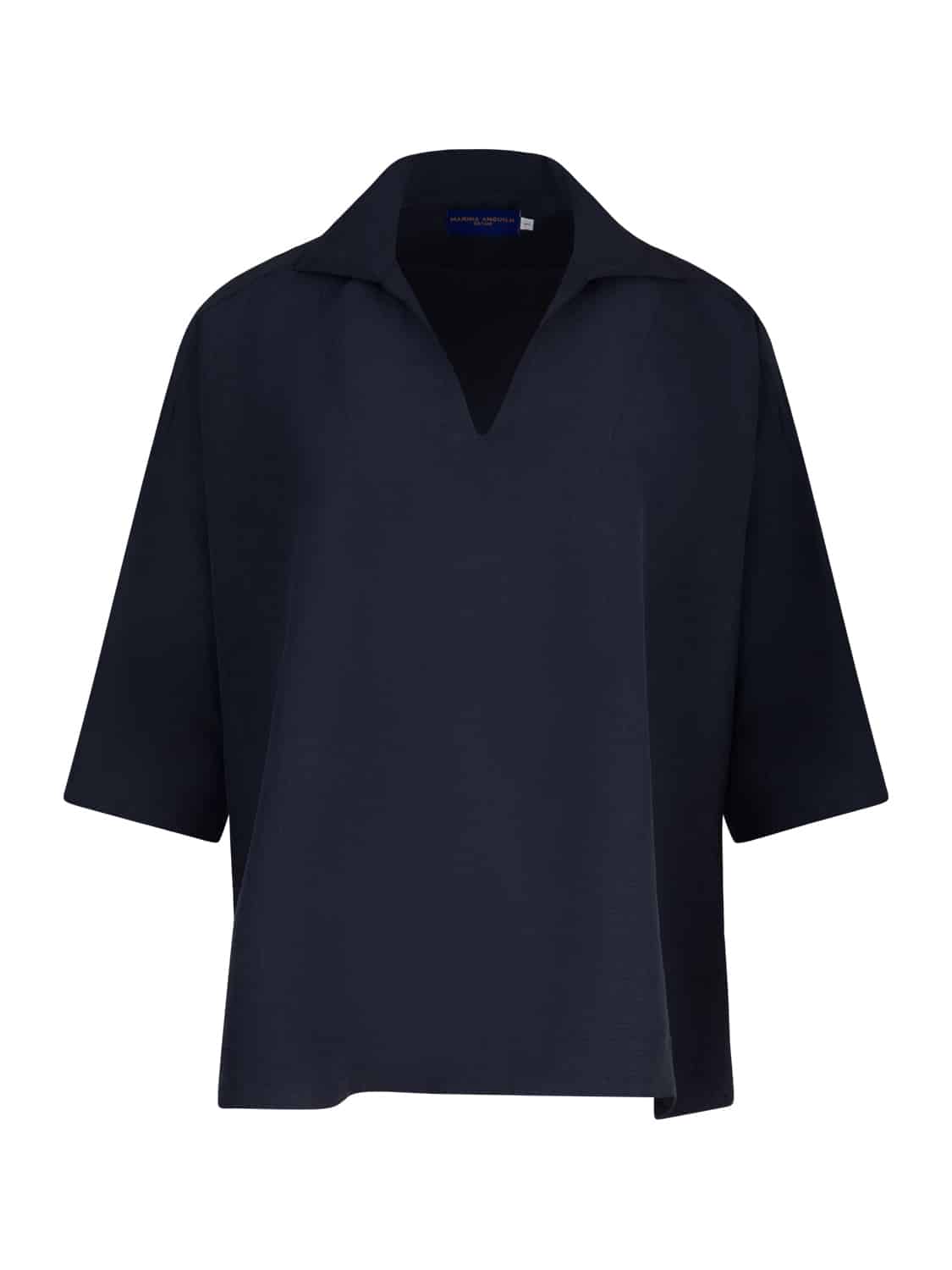 BARBARA LINEN SILK SHIRT BLUE