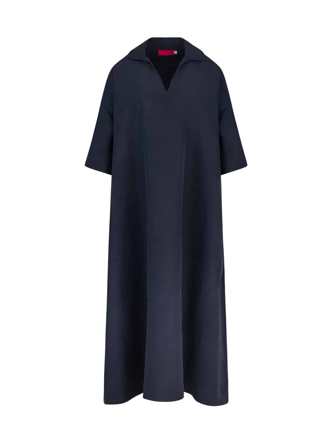 BARBARA LINEN SILK DRESS BLUE