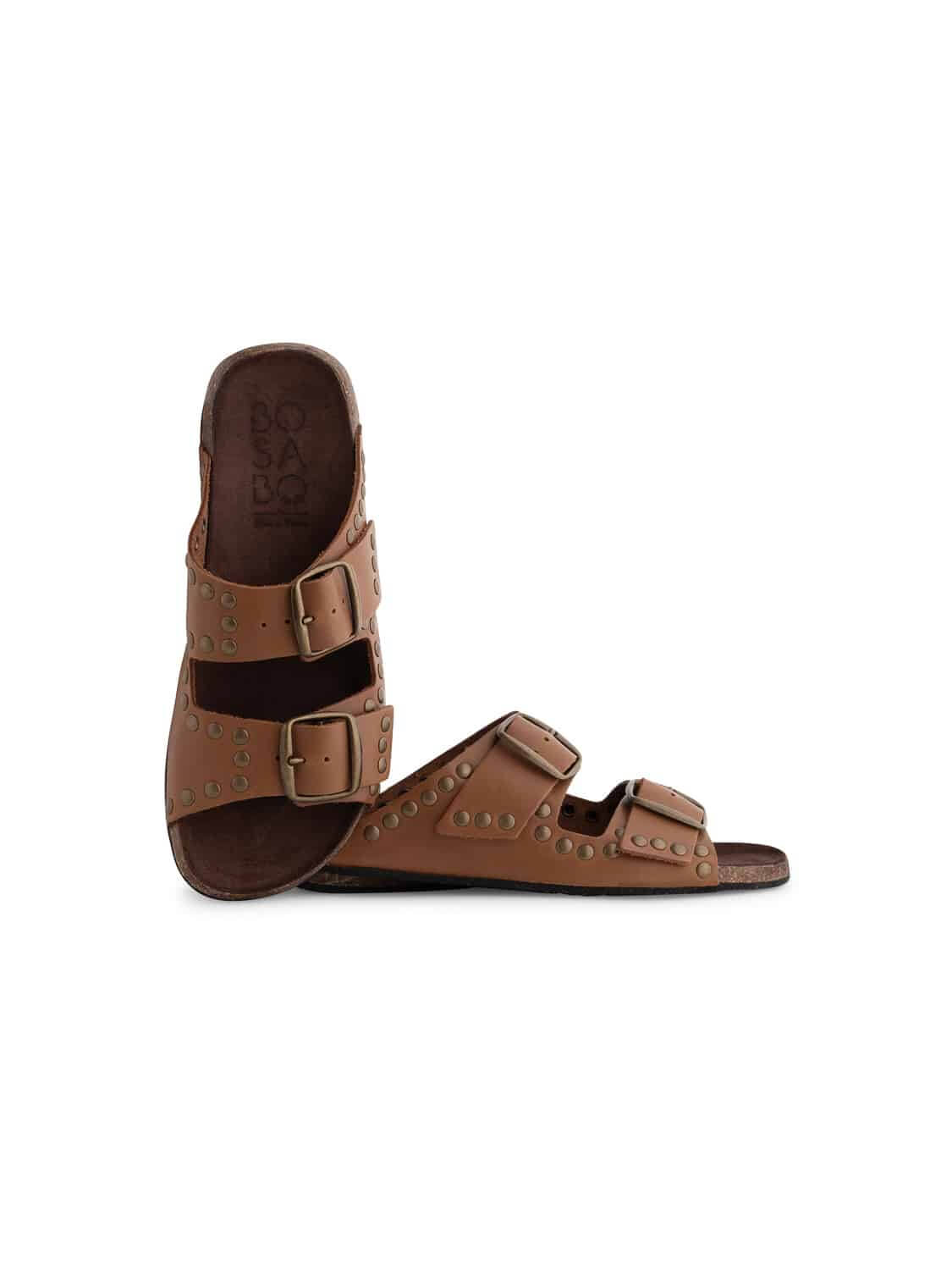 BOSABO SANDAL VACHETTE ANTICO-CAMEL