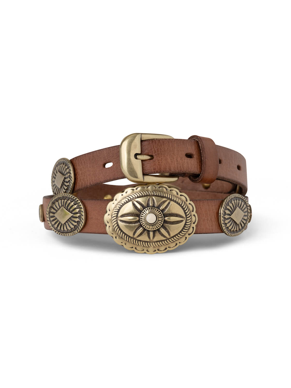 MARINA LEATHER BELT CAMMELLO