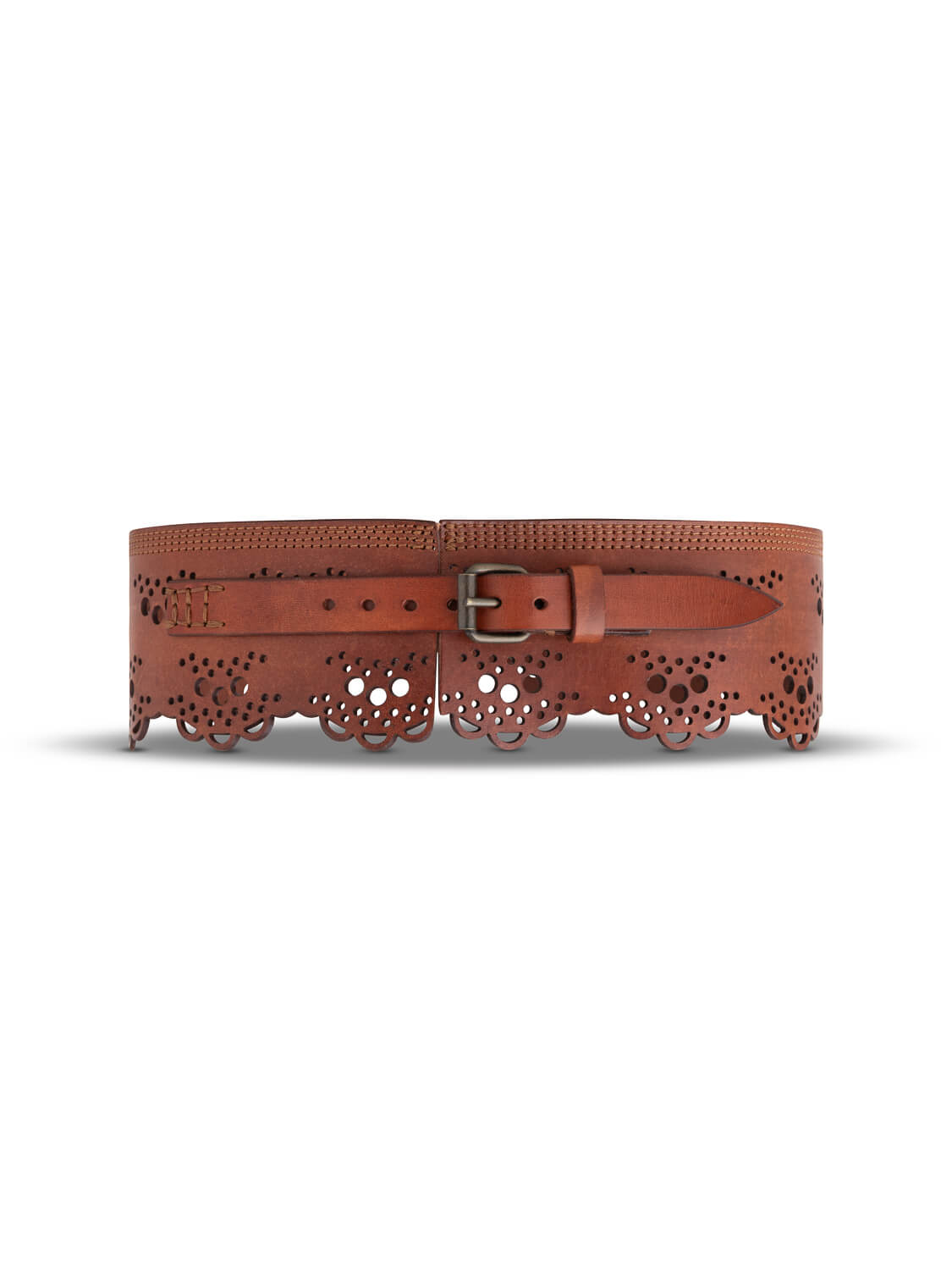 FLORENCE LEATHER BELT CUOIO SCURO