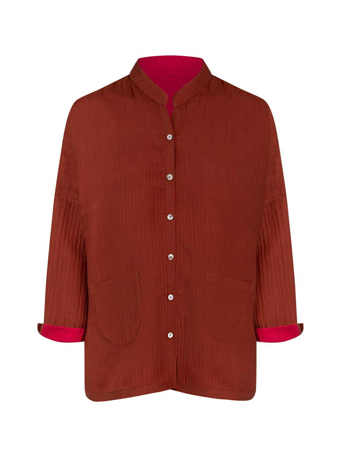 GABY PADDED REVERSIBLE JACKET RUST/FUSCHIA CHERRY