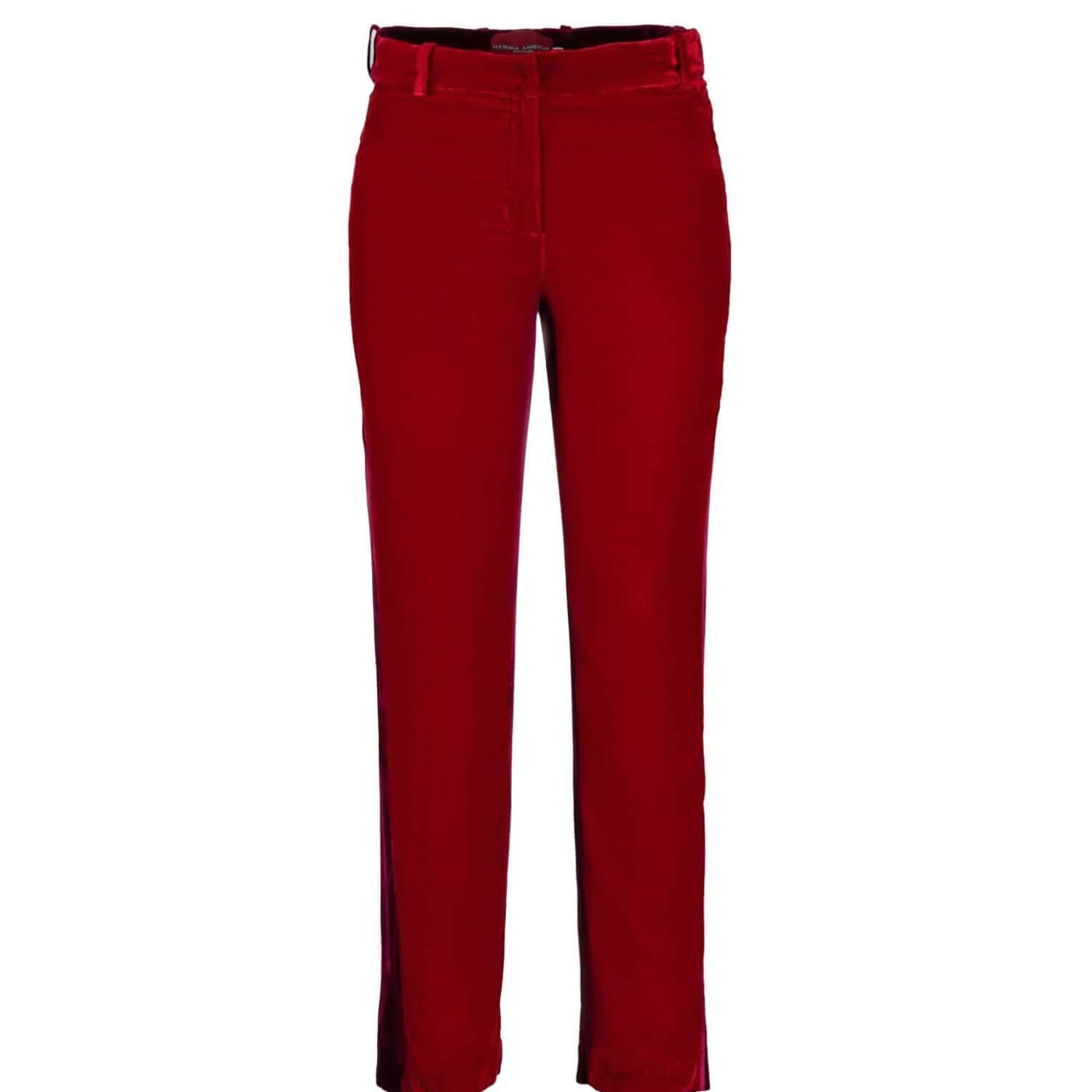 ELVIRA VELVET PANTS RED